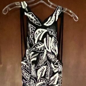 Black beaded evening gown - Size 10